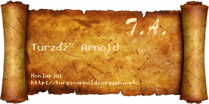 Turzó Arnold névjegykártya